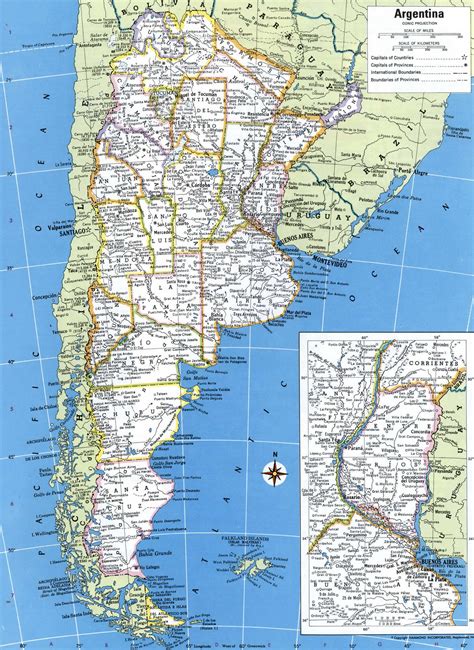 detailed map of argentina